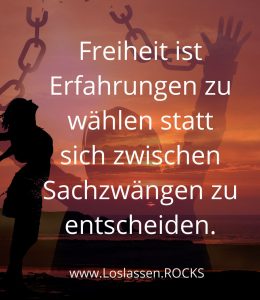 Loslassen Lernen Entscheidungen treffen