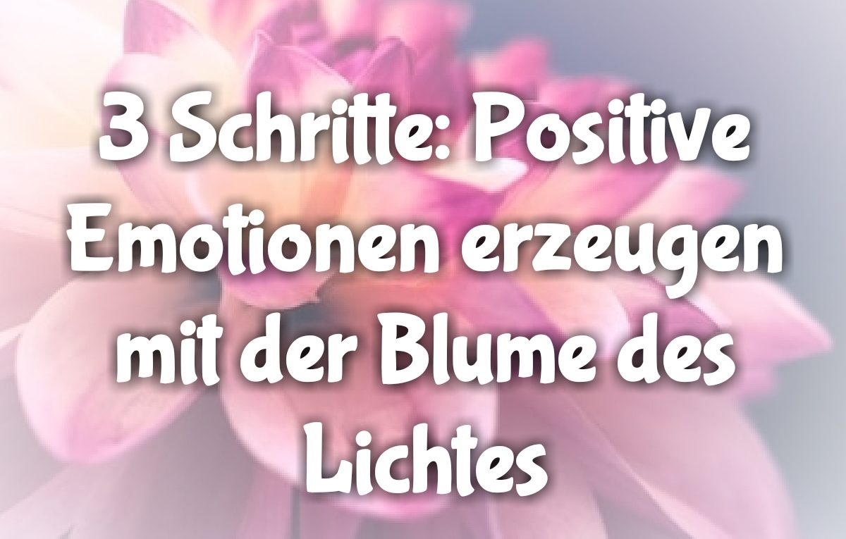 3 Schritte: Positive Emotionen erzeugen mit der Blume des Lichtes