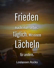 Frieden machen, mit einem Lächeln und positiver Ausstrahlung