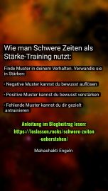 Wie man Schwere Zeiten als Stärke-Training nutzt