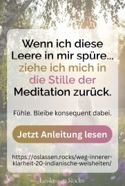 wenn alles zuviel wird hilft diese Meditation